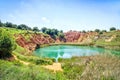 Bauxite Quarry Lake in Otranto, Italy Royalty Free Stock Photo