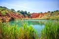 Bauxite Quarry Lake in Otranto, Italy Royalty Free Stock Photo