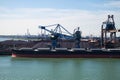 Bauxite transshipment in Rotterdam harbor