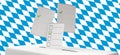 Bavaria flag background with vote box 3d rendering