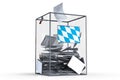 Bavaria - flag on ballot box and voices