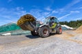 Claas telescopic handler Skorpion, working on a biogas plant