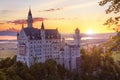 Bavaria Germany. Fairytale Neuschwanstein Castle in Bavarian Royalty Free Stock Photo