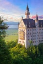 Bavaria, Germany. Neuschwanstein Castle in Bavarian Alps Royalty Free Stock Photo