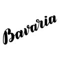 Bavaria hand drawn lettering. Vector lettering illustration isolated on white. Template for Traditional German