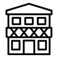 Bavaria house icon outline vector. Bavarian building