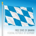 Bavaria lander flag, federal state of Germany, europe