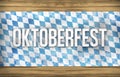 Bavaria Oktoberfest Flag Wood Design