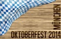 Bavaria Wood Oktoberfest Flag Design Background