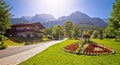Bavarian Alpine landscape near Koenigsee and old wooden architecture view Royalty Free Stock Photo