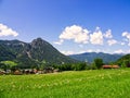 Bavarian alps landscape meadow in summer Royalty Free Stock Photo