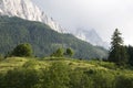 Bavarian alps with Zugspitze Royalty Free Stock Photo