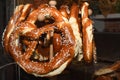 Bavarian authentic pretzels for Oktoberfest or Autumn Fest, Christmas.German, Austrian salted brezel