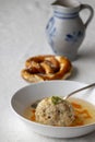 bavarian bacon dumpling Royalty Free Stock Photo