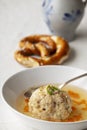 Bavarian bacon dumpling Royalty Free Stock Photo