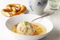 Dumpling in a broth Royalty Free Stock Photo