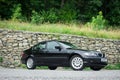 Bavarian beautiful historic car - black metallic paing and original alloy wheels.