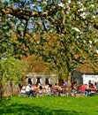 Bavarian Beer Garden in Spring