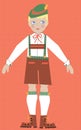 Bavarian boy in traditional costume