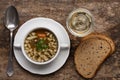 Bavarian bratnockerl soup Royalty Free Stock Photo