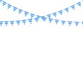 Bavarian bunting festoon from Germany with diamond pattern. Royalty Free Stock Photo