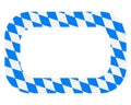 Bavarian flag as quadrat on white