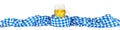 Bavarian flag beer Royalty Free Stock Photo