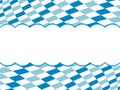 Bavarian flag pattern background with copy space. Backdrop design for Oktoberfest. Royalty Free Stock Photo