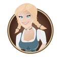 Bavarian girl in a badge