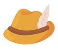 bavarian hat with feather icon