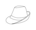 Bavarian hat. Outline vector illustration isolated on white background. Coloring book for children Royalty Free Stock Photo