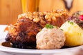 Bavarian knuckle of pork Royalty Free Stock Photo