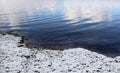 Bavarian lake shore in winter