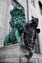Bavarian lion statue at Munich Residenz palace