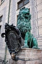 Bavarian lion statue at Munich Residenz palace