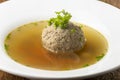 bavarian liver dumpling soup Royalty Free Stock Photo
