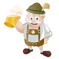 Bavarian man with beer