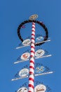 Bavarian maypole with guilds Royalty Free Stock Photo