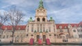 The Bavarian National Museum or Bayerisches Nationalmuseum timelapse. Germany, Munich