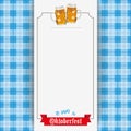 Bavarian Oktoberfest Beer Checked Blanket Banner