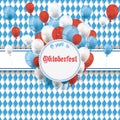 Bavarian Oktoberfest Flyer Banner Emblem Balloons