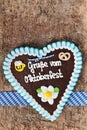 Bavarian Oktoberfest gingerbread heart