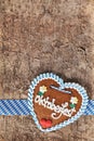 Bavarian Oktoberfest gingerbread heart