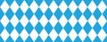 Bavarian Oktoberfest seamless pattern with blue and white rhombus Royalty Free Stock Photo