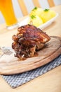Bavarian roasted pork dish Royalty Free Stock Photo