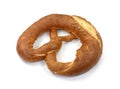 Bavarian salt pretzel isolated on a white background Royalty Free Stock Photo