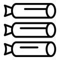 Bavarian sausage icon outline vector. German munich