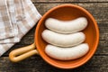 The bavarian weisswurst. Royalty Free Stock Photo