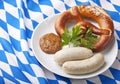 Bavarian white sausages Royalty Free Stock Photo