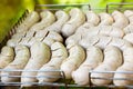 Bavarian white sausages on the grill Royalty Free Stock Photo